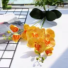 Искусственные цветы, листья, пластиковые, фиолетовые, с 3D-принтом