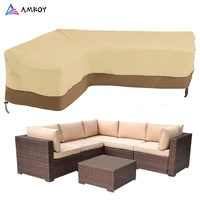 amkoy corner outdoor sofa cover garden rattan corner furniture cover v shape waterproof sofa protect set all purpose dust covers