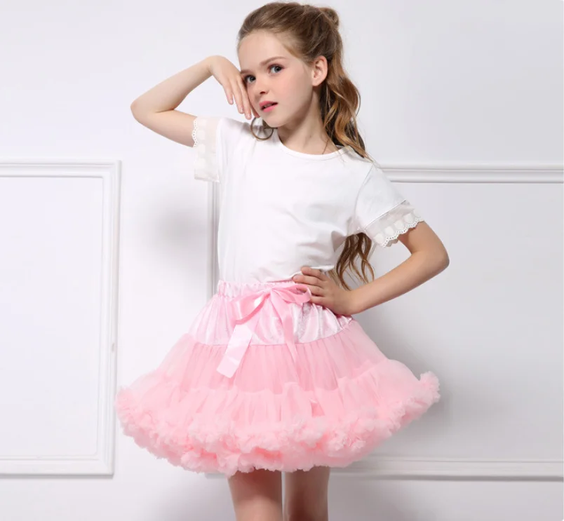 Прямая поставка юбка пачка для маленьких девочек пышная детская балетная