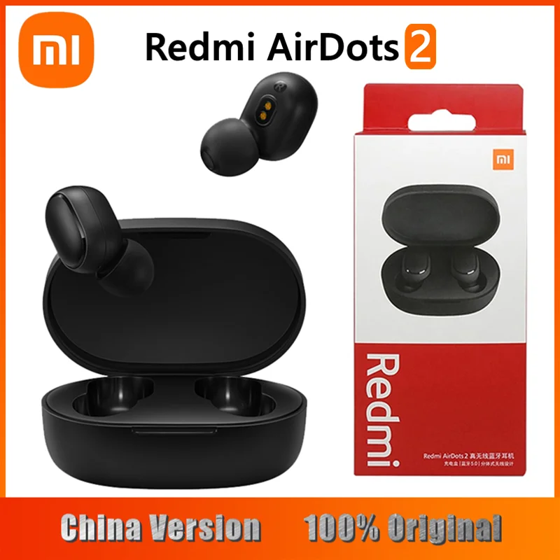 Xiaomi Redmi AirDots 2 True Беспроводные наушники Bluetooth 5.0 TWS Шумоподавляющая гарнитура