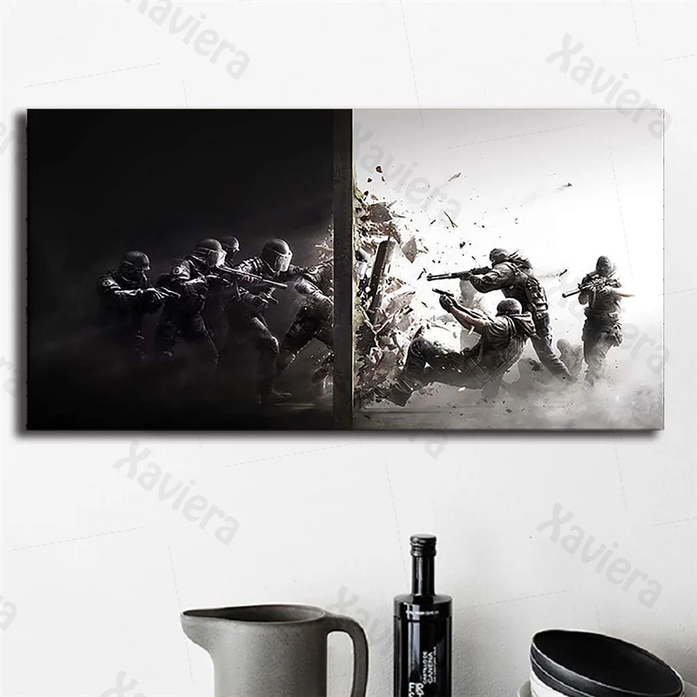 

Rainbow Six Siege Game Wall Art Poster Modular Picture Canvas Painting Modern Home Decor Living Room Game Room Mural Frameless