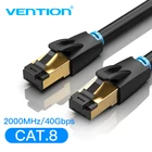 Vention Cat8 Ethernet кабель SFTP 40 Гбитс супер скорость RJ45 сетевой кабель Позолоченный разъем для маршрутизатора модема CAT 8 Lan кабель