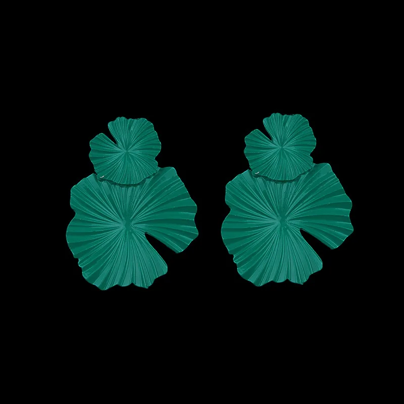 Новые серьги индийские Винтажные в богемном стиле с зеленым цветком форме