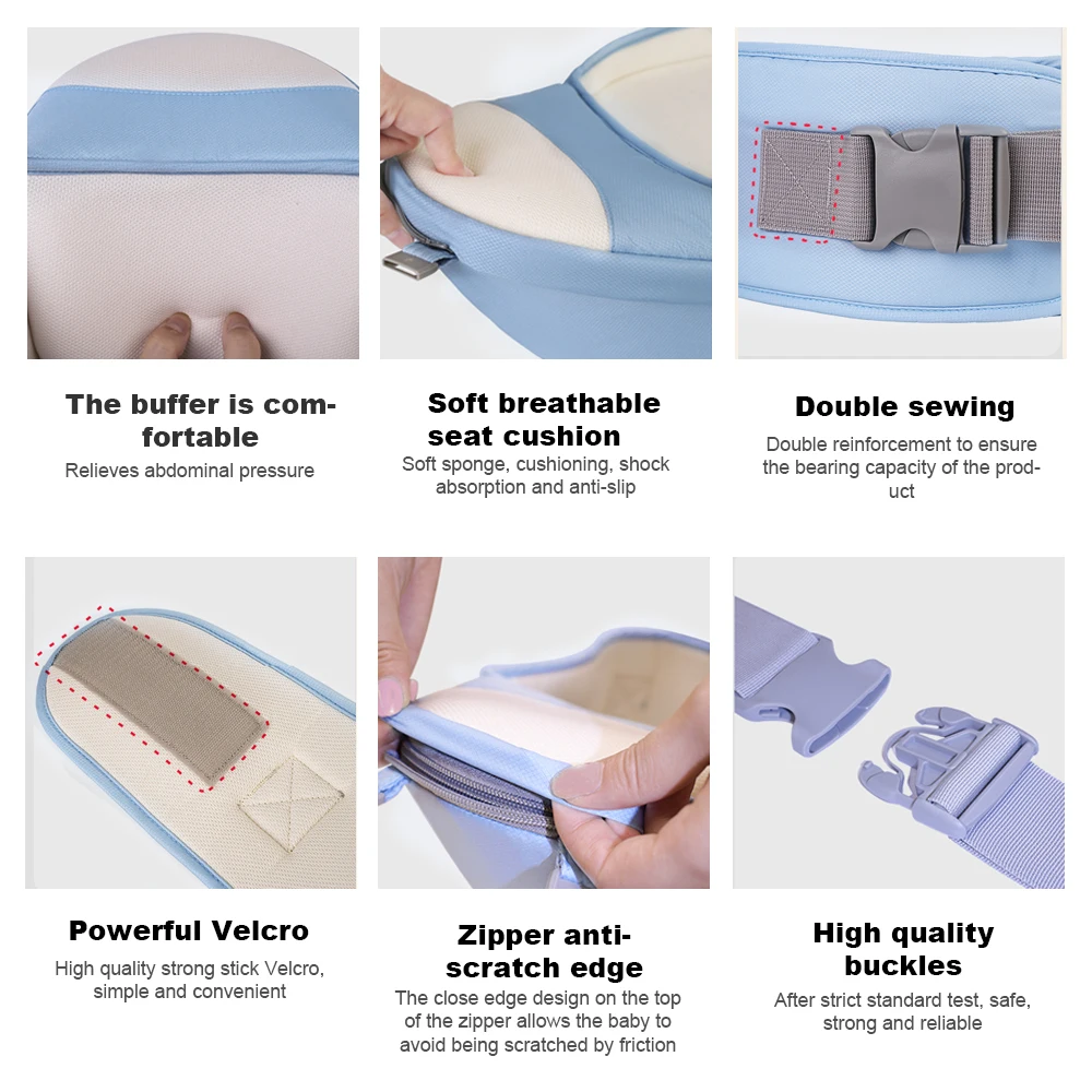 

Baby Carrier Bag Waist Stool Walker Sling Belt Kid Infant Hold Hip Seat Safe Front Carry Back Carry Best Gift Breathable