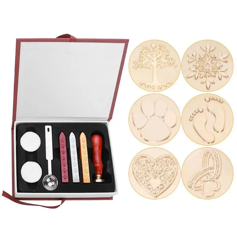 Буквенные уплотнительные восковые штампы Подарочная коробка романтическое