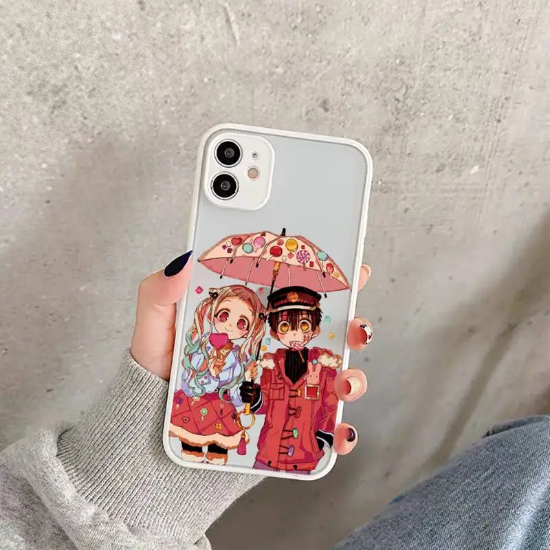 

Jibaku Shounen Hanako kun Phone Case For iPhone 12 11 Mini Pro XR XS Max 7 8 Plus X Matte transparent White Cover