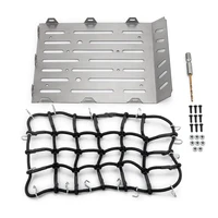 axspeed stainless steel rear trunk cover non slip plate with luggage net for 110 rc crawler traxxas trx6 6x6 upgrade parts