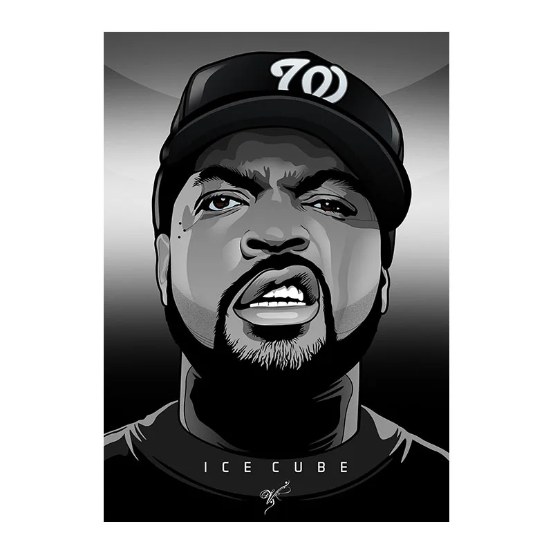 

NWA Hip Hop Music Rapper Stars Ice Cube Canvas Posters and Prints Rapper Stars Paintings on the Wall Art Pictures Home Decor