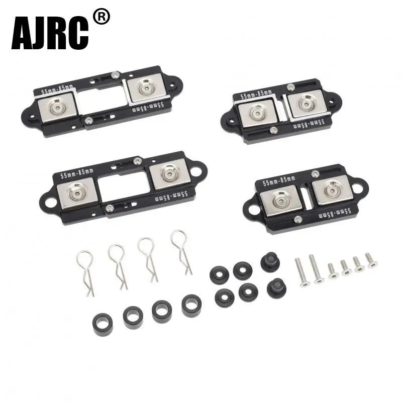 

Adjustable Pitch Magnetic Cnc Aluminum Alloy/abs Strong Magnetic Invisible Car Shell Pillar Suitable For 1/10 Rc Car Trx4 Scx10