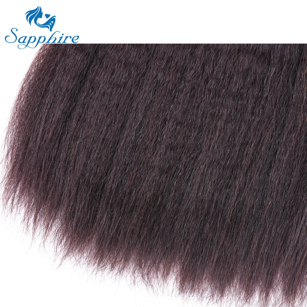 

Sapphire Hair 5/10 Bundles Deals Brazilian Kinky Straight Human Hair Bundles Remy Yaki Hair Bundles Natural Color Hair Extension