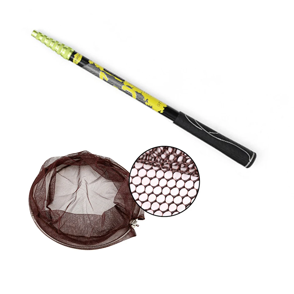 

2.1M Foldable Fishing Net Pole Collapsible Long Handle Telescopic Carbon Dip Net Pole Fishing Landing Hand Nets with Net Head