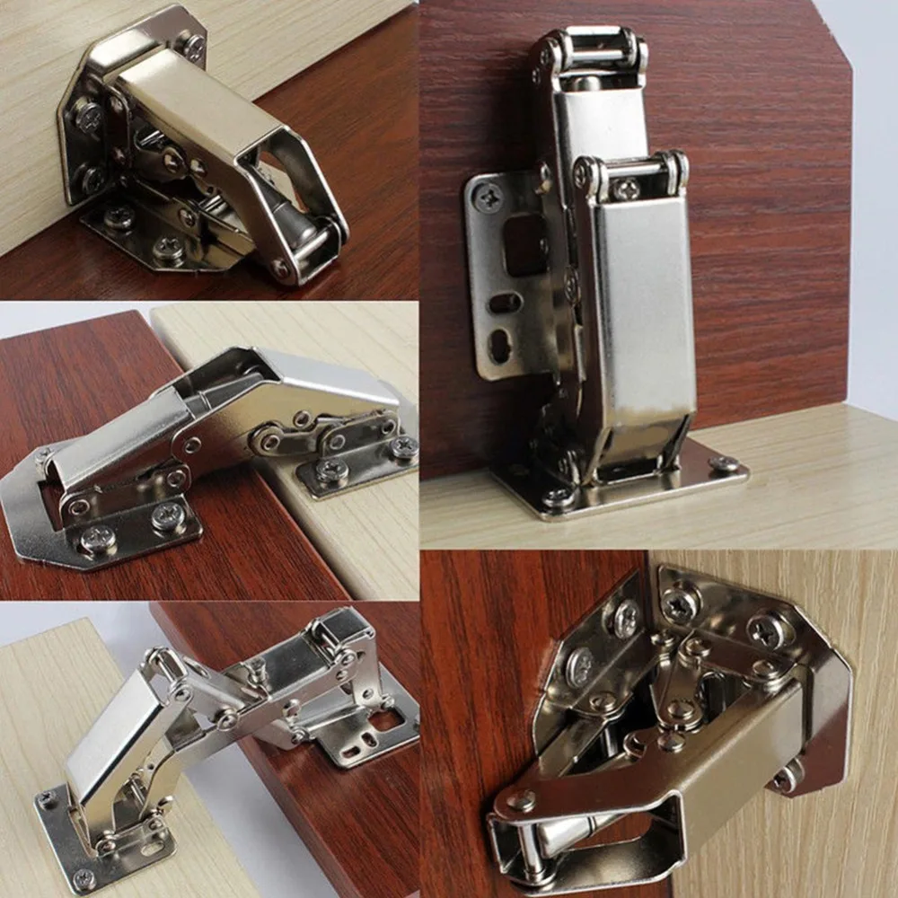 

Practical 90 Degree Cabinet Hinges 3 Inch No-Drilling Hole Bridge Shaped Spring Hinge Cupboard Door Hardware With Screw#288741