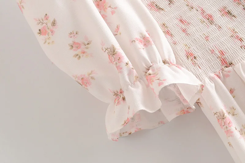 Женское шифоновое платье Bazaleas винтажное с разрезом эластичным бюстом и