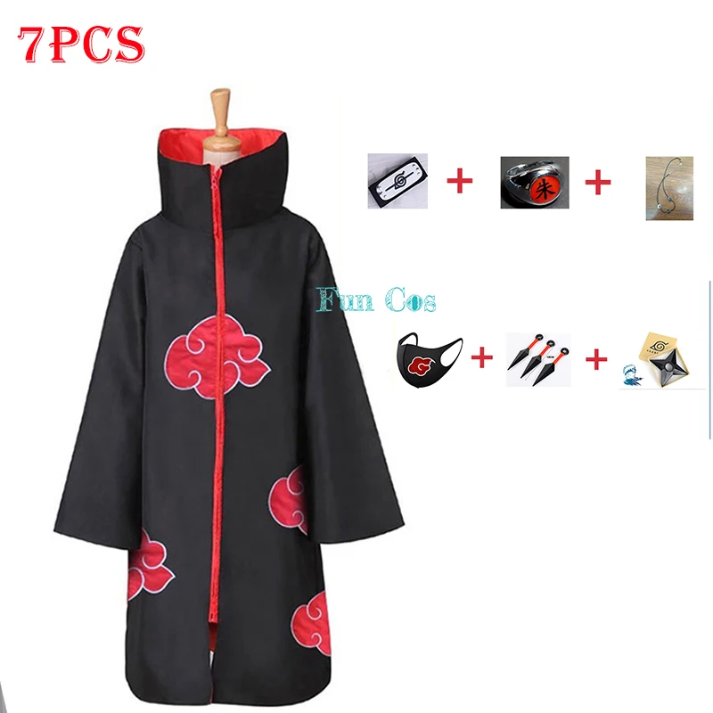 Плащ из аниме Наруто головная повязка с кольцом для косплея Саске Хэллоуина
