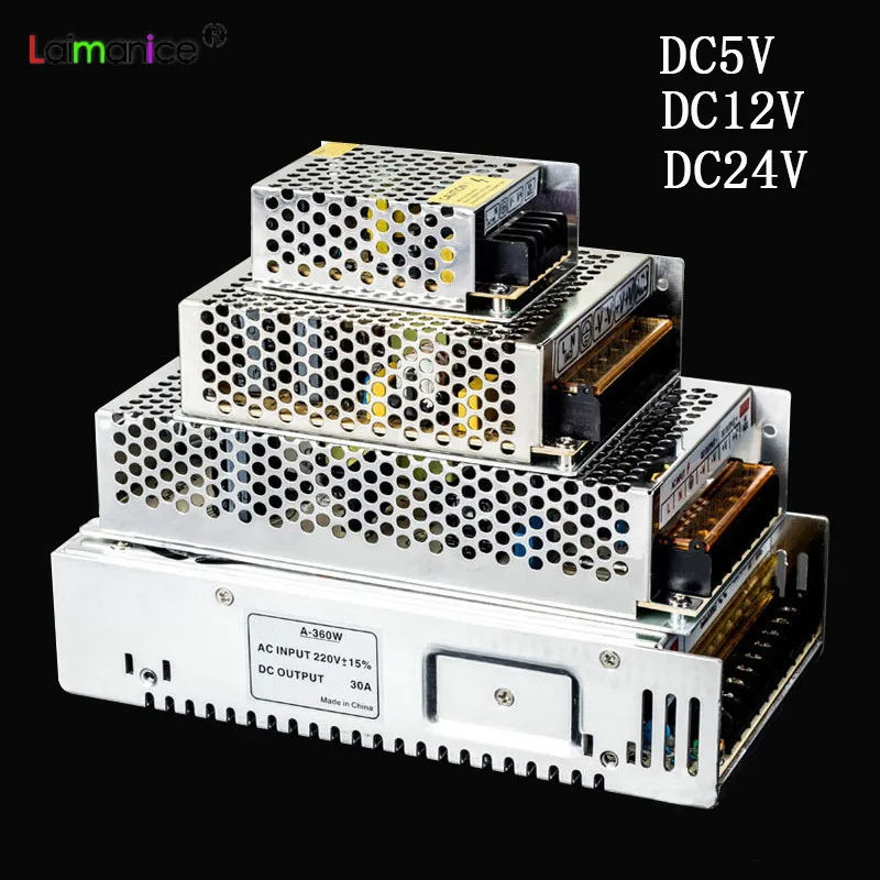 AC 110 V-220 V к DC 5 V 12 V 24 V 1A 2A 3A 5A 10A 15A 20A 30A 50A переключатель светодиодный адаптер питания драйвера для светодиодных ленточных ламп