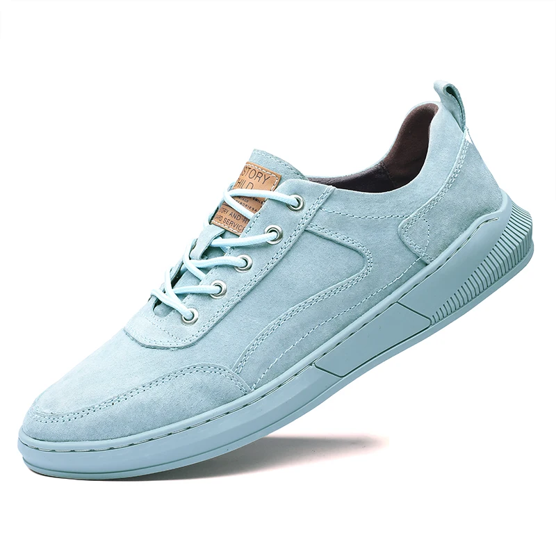 Кроссовки мужские Кожаные Замшевые модная повседневная обувь удобные