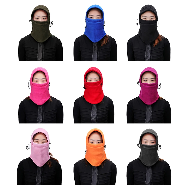 

Outdoor Hiking Scarves Winter Warm Cap Men Women Face Cover Hats Cycling Thermal Fleece Hooded Ski Neck Warmer