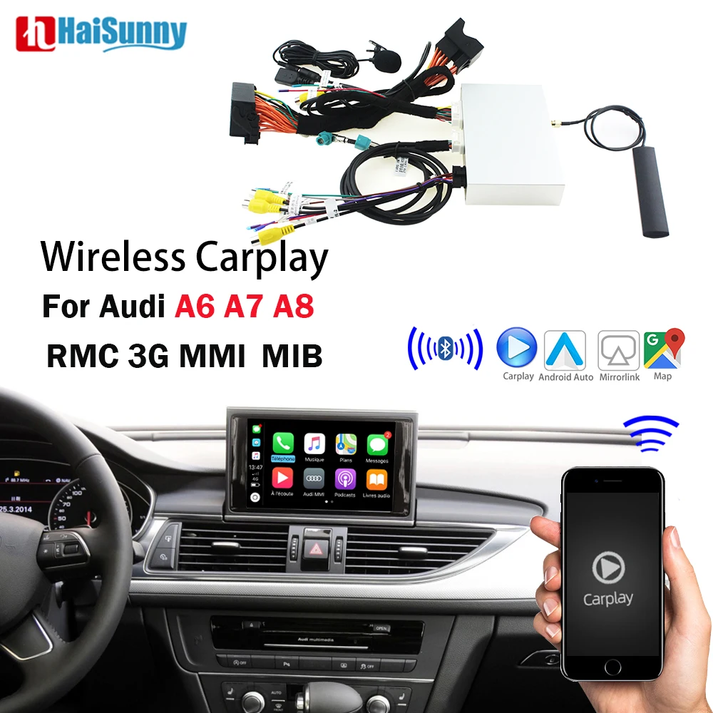 Беспроводная навигация Carplay Поддержка IOS Android Авто Зеркало Ссылка Обратный