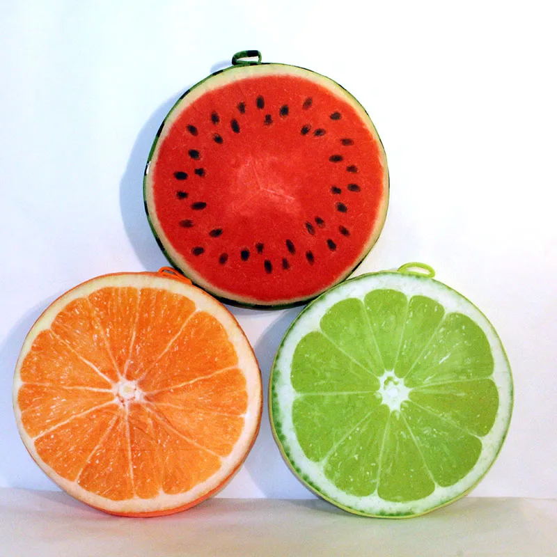 3D фруктовая круглая подушка домашняя диванная индивидуальная Подушка офисное