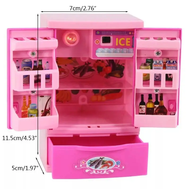 

Children Mini Kitchen Set Girls Simulation Play House Small Household Appliances Refrigerator Air Conditioner Toys