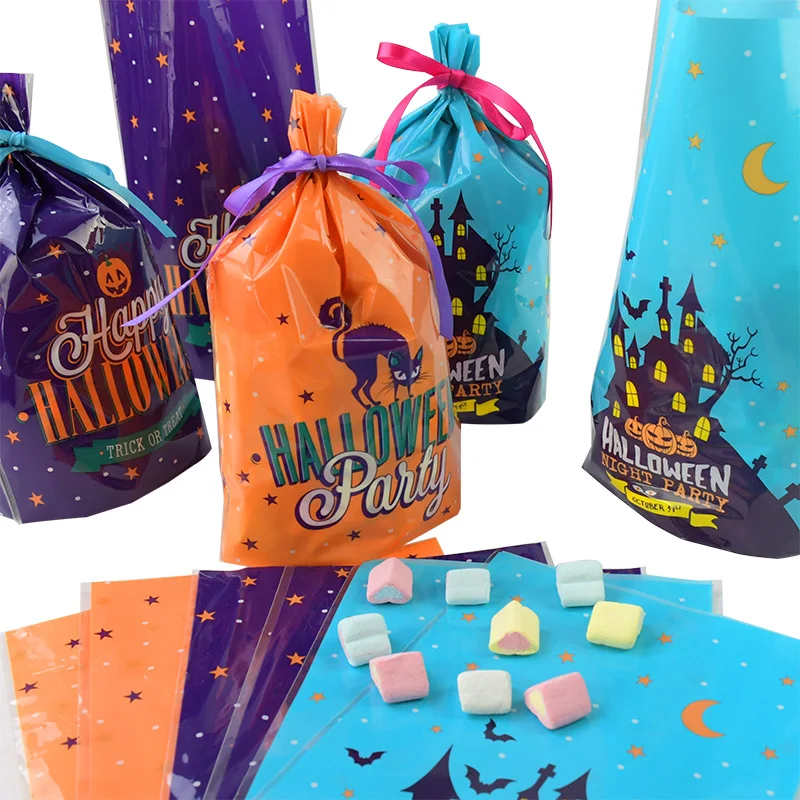 На Хэллоуин с надписью Trick or Treat детей шоколадные конфеты упаковывая наклейка