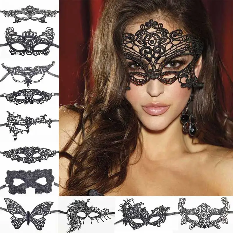 Sexy Lace Mask Masquerade Halloween Party Women Eye Masks masked ball Cosplay masque Venetian Costumes Carnival half face | Дом и сад