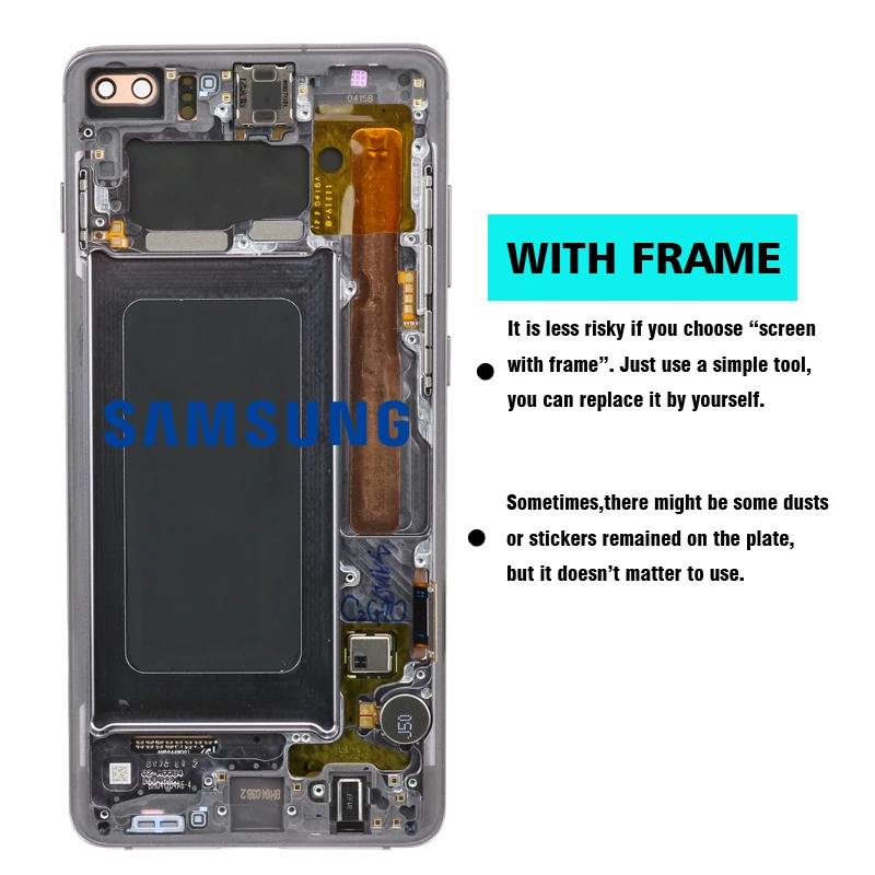 ЖК-дисплей 6 1/6 4 дюймов для Samsung Galaxy S10 SM-G973F G973 Plus G975 SM-G975F сменный сенсорный экран с