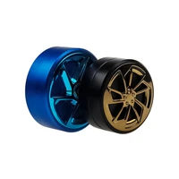 63mm 2 layer tire shape aluminum alloy smoke grinder for herb tobacco weed accessories