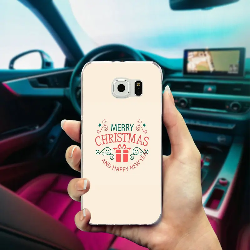 Мягкий чехол для телефона из ТПУ с милым рождественским и Новогодним Дизайном