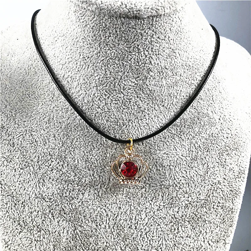 2019 ожерелье с кулоном в виде короны розовое золото модное женское Хрустальное