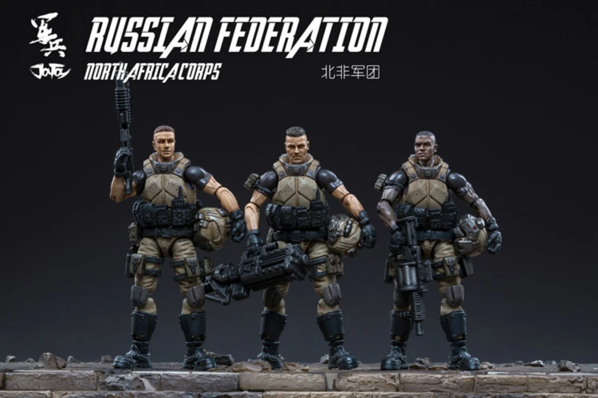 JOY TOY 1/18, русская фигурка солдат(3 шт./лот), солдат из Российской Федерации, Сборная модель, кукла из Северной Африки
