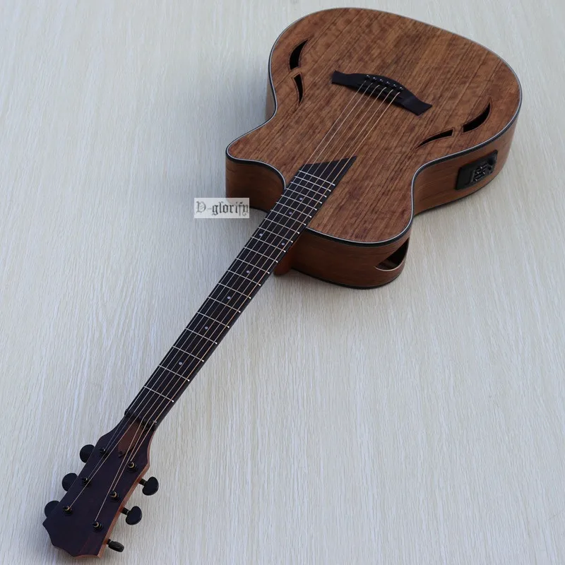 Хорошее качество Специальный стиль hickory деревянная электроакустическая гитара