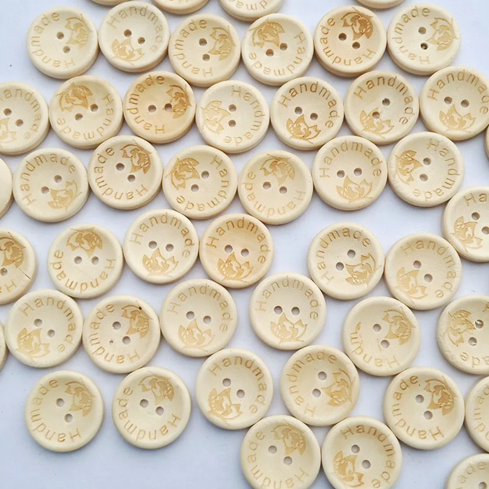 50 шт. новинка Лидер продаж оригинальные деревянные пуговицы из твердой древесины