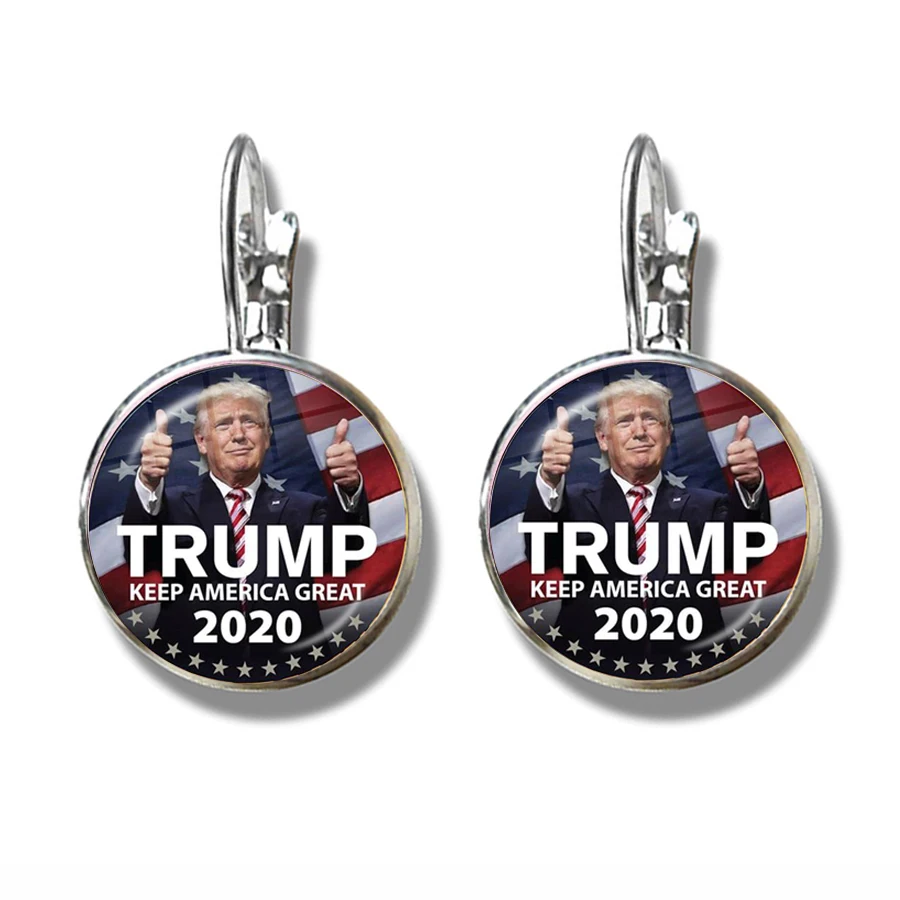 Женские серьги Trump 2020 американский Американский выбор Стеклянные Кабошоны