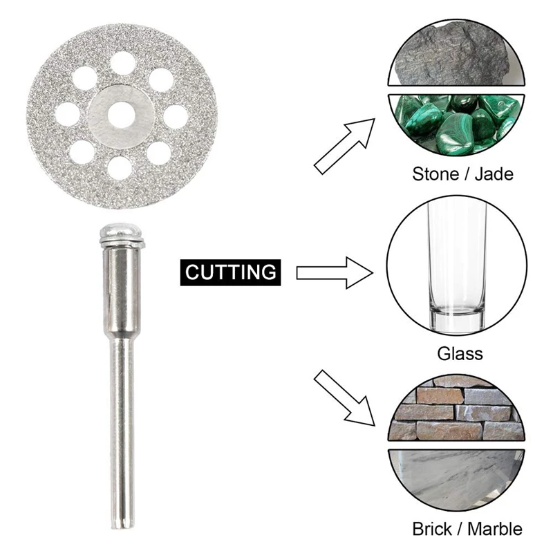 Алмазные режущие диски 30 шт. комплект дисков для резки с отверстиями из смолы
