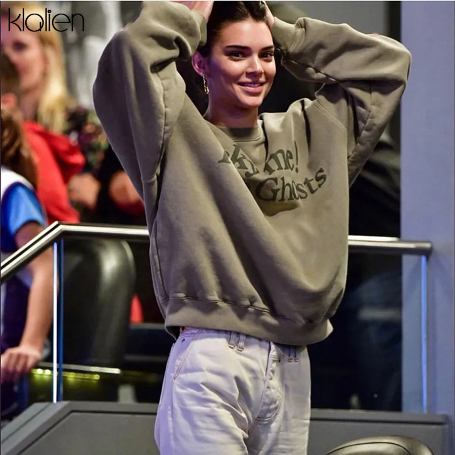 KLALIEN осень ретро свободное чистое пальто для отдыха женская Толстовка 2019 зима