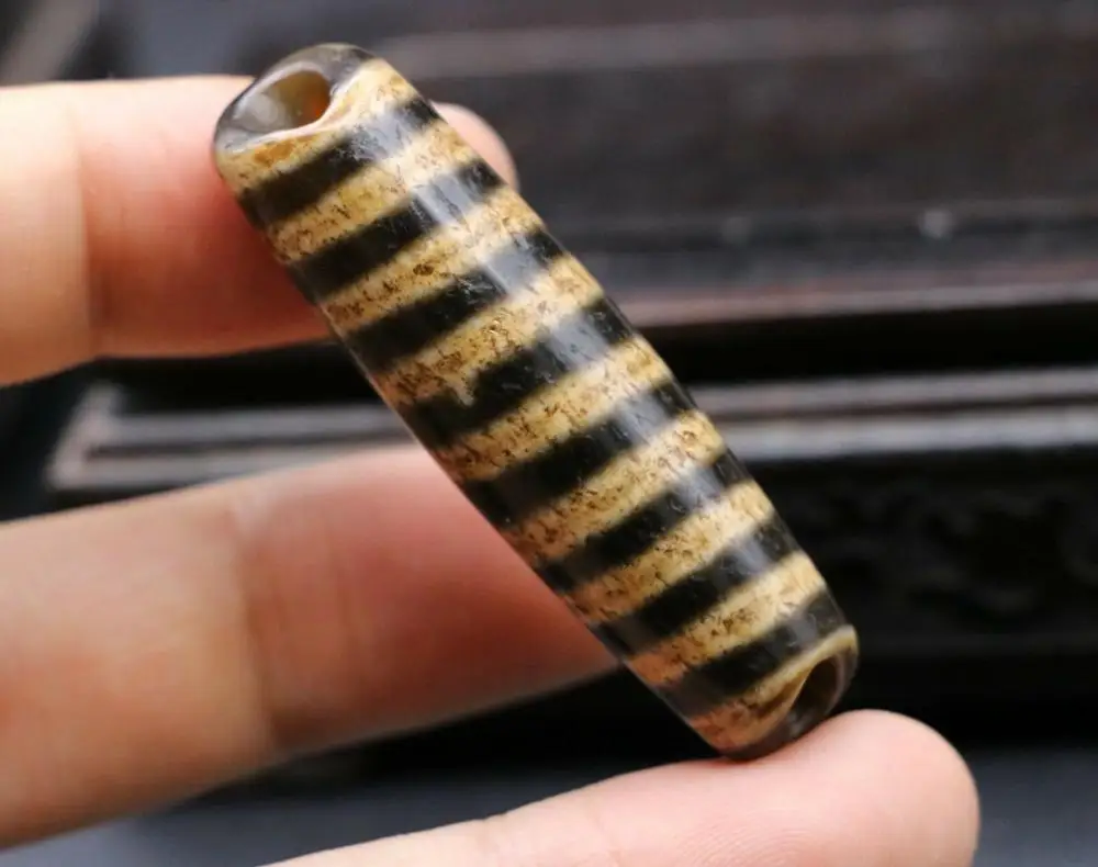 Супер высокое качество уникальный стиль мощность Тибетский Старый Агат 10 полос