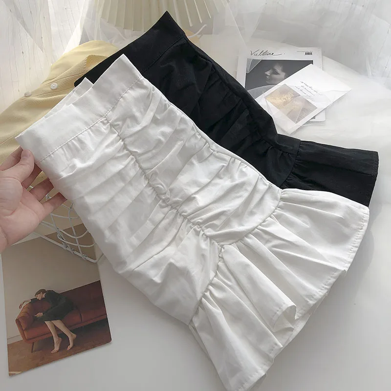 

Ассиметричная плиссированная юбка с высокой талией, Новинка Весна 2021 и 2021, Корейская темпераментная тонкая юбка, юбка-годе