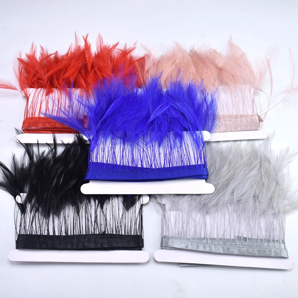 

2 Meters/Lot Natural Pheasant Feathers Trims Fringe Dress DIY Colored Party Feather Craft Plume Wedding Home Decoration 10-15cm