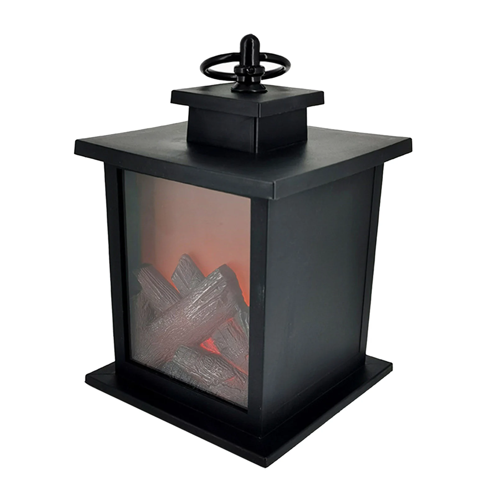 

ing Fireplace Lantern Tabletop Flameless LED Lamp Outdoor Garden Decor