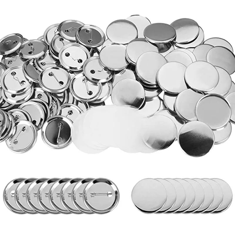 2023 NEW 100PCS Metal Button Pins Blank Button Badge Parts Maker значки набор 25MM/32MM/37MM/44MM/50MM/56MM/58MM/75MM images - 6