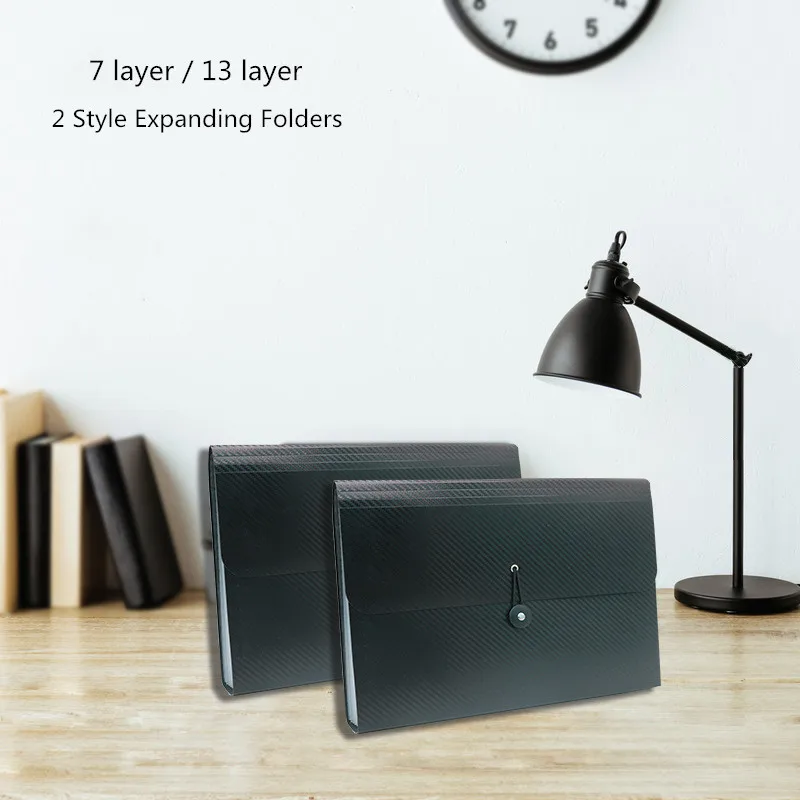 

7-слойный расширение папки и Органы сумка A4 Органы izer бумага держать папка для документов, висячая Пряжка, большие емкости с черными PP 33*24 см