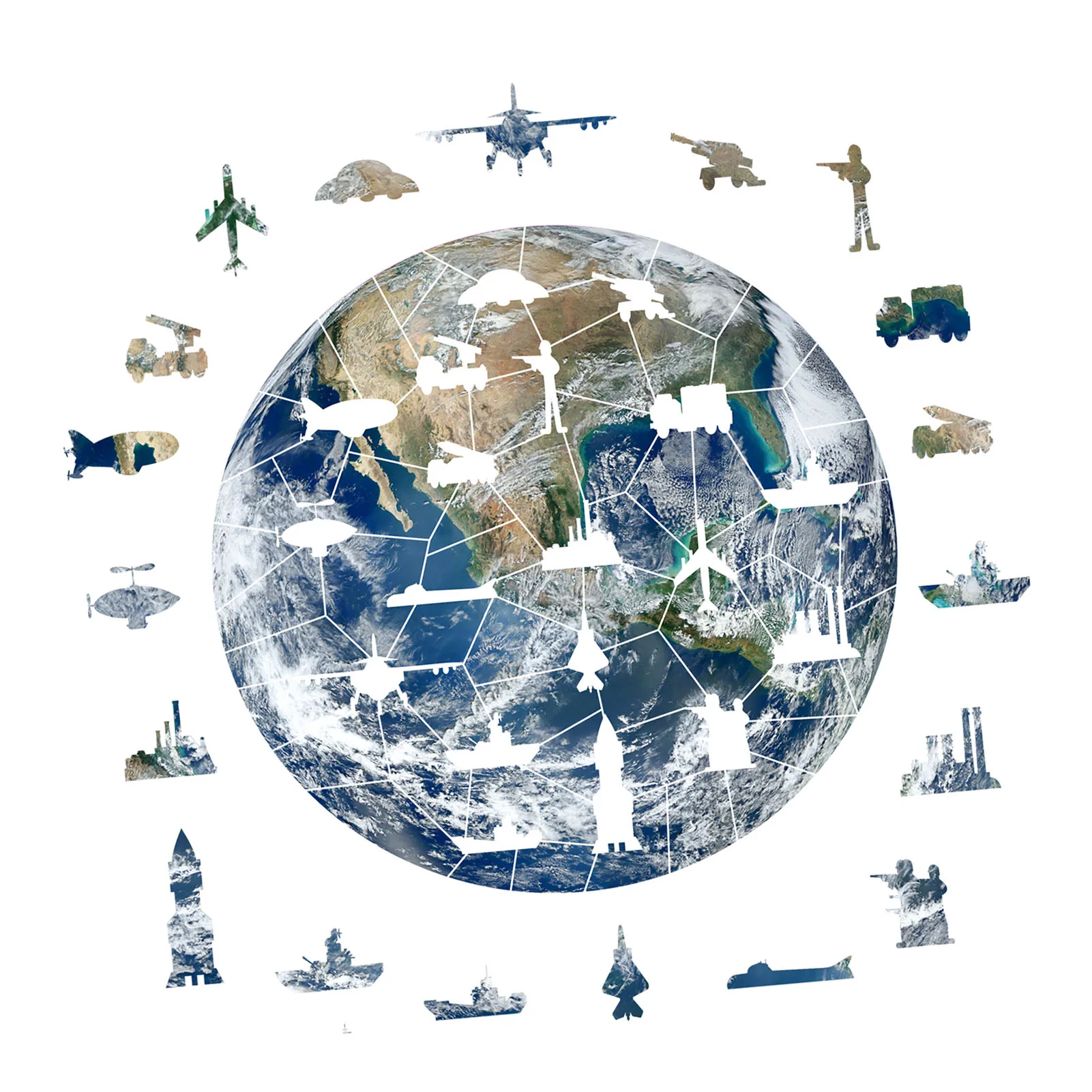 

180pcs Round Earth Wooden Jigsaw Puzzle Intellectual Decompression Toy Unique Shape Puzzle Assembly Toys for Children Adults Toy