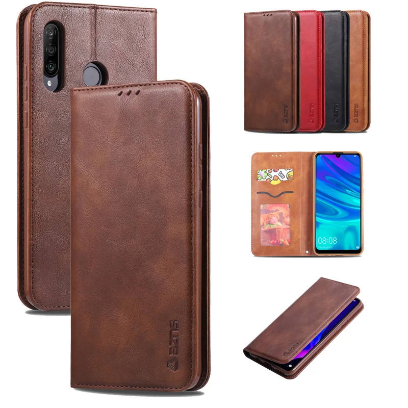 Магнитный кожаный чехол для huawei Y5 Y6 Y7 Y9 P Smart Plus 2019 откидной Honor 10 20 P30 Pro Lite Case