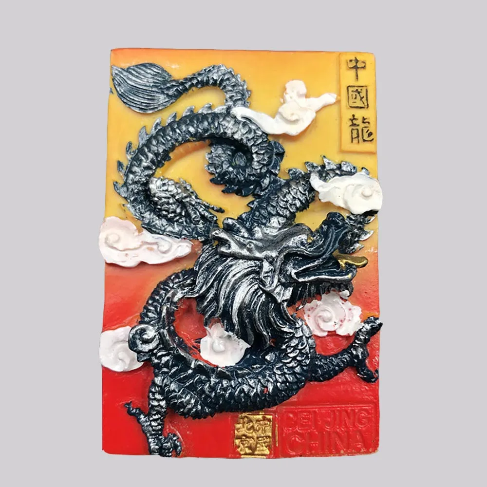 Lychee украшен китайским драконом холодильник магнитный Стикеры творческий магнит