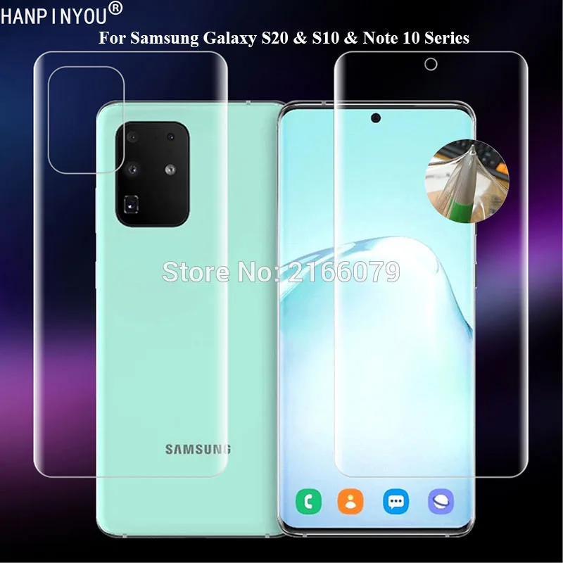 Для Samsung Galaxy S20 Ultra S10 Note10 Plus Lite 5G прозрачный ТПУ/матовый гидрогелевый чехол с