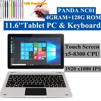 hot sales 11 6 tablet%c2%a0pc%c2%a0with docking keyboard 4gb ddr128gb nc01 windows 10 cpu 8300 dual%c2%a0cameras 1920 x 1080 ips