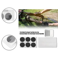1 set multifunctional rubber wear resistant no glue wearproof bike rub tire patch bicycle tire repair tool for bicycle
