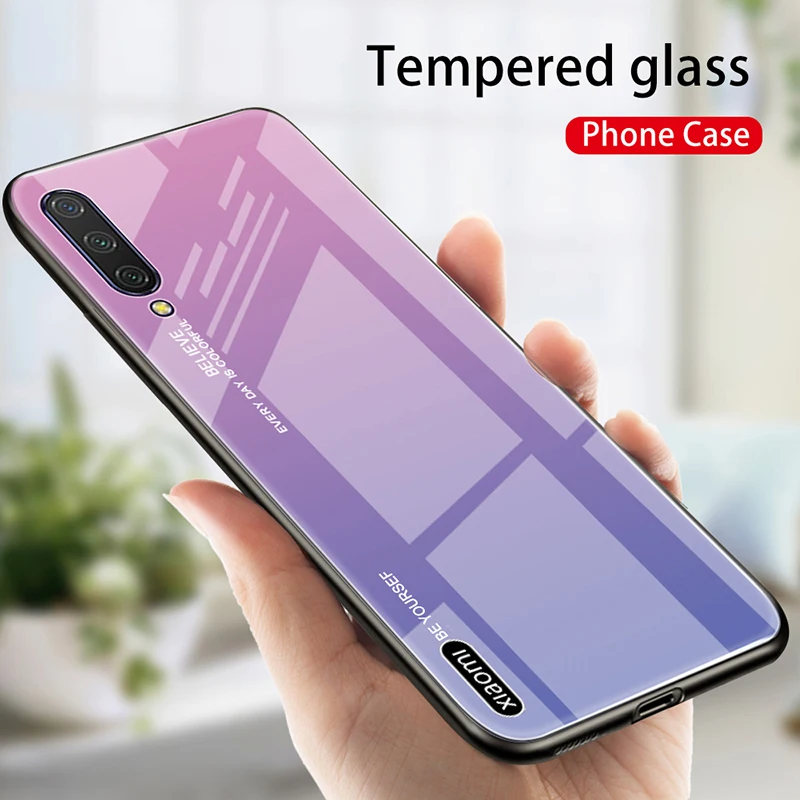 Чехол для Xiaomi Mi A3 чехол Lite бампер из закаленного стекла мягкий силиконовый ТПУ