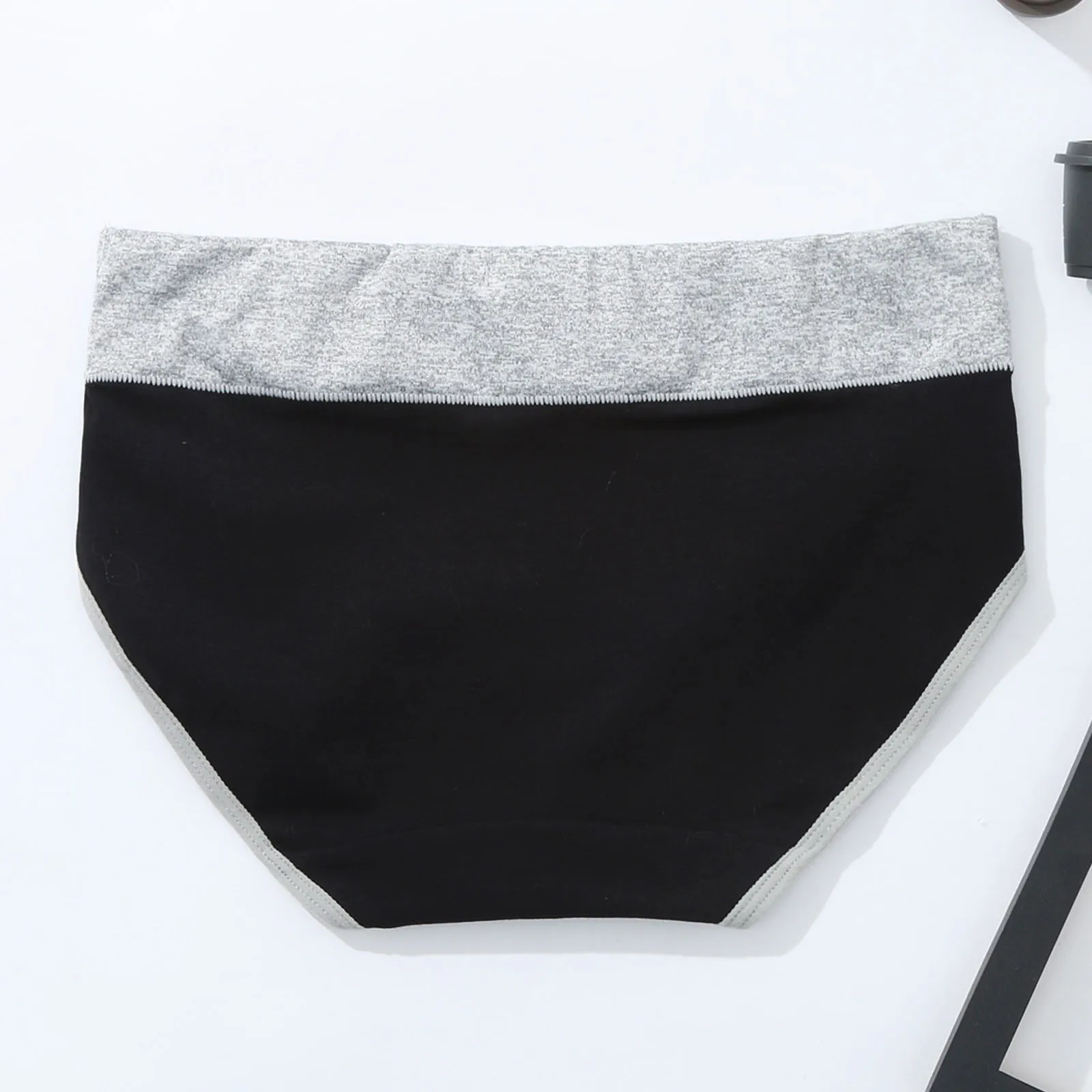 

5PC Underwear Women Solid Color High Waist Sexy Panties Seamless Cotton Comfortable Sexy Lingerie Thongs Female Elasticity Mixed